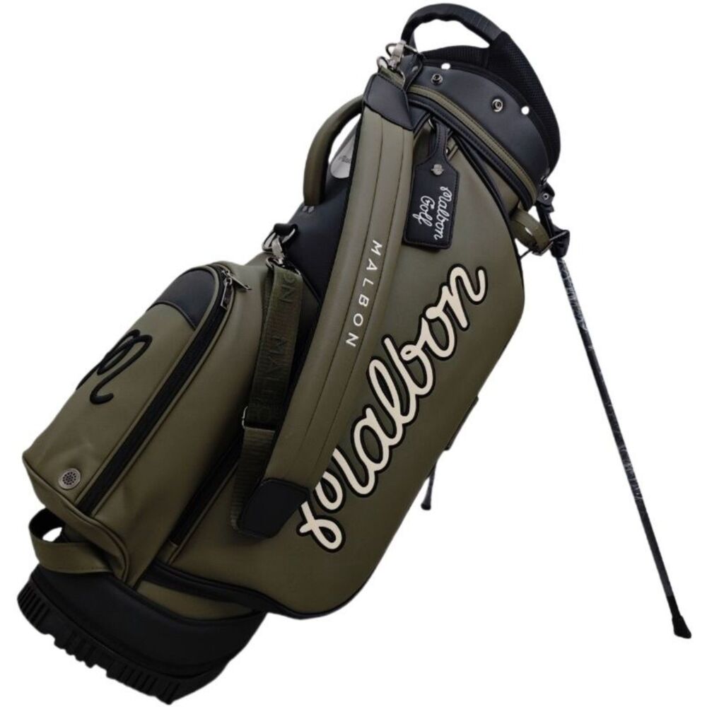 Malbon Golf Caddy Bag Stand Type Khaki Green